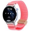 Magnetic Buckle Knitted Nylon Watch Band 22mm - Pink, Breathable Strap - 1