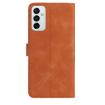 Samsung Galaxy M23 Brown Leather Case with Rose Flower Embossing Pattern - 3