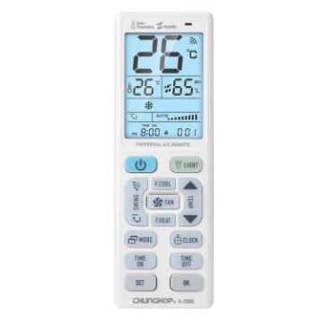 CHUNGHOP K-3308E Universal AC Remote with Flashlight & LCD Backlight - 1