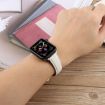 Apple Watch Band 46/49/45/44mm Blue Silk Microfiber Leather Strap - 7