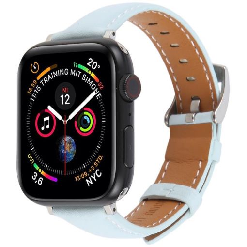 Apple Watch Band 42/41/40/38mm Silk Microfiber Leather - Blue - 1