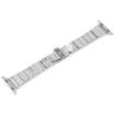 Apple Watch Band 46/49/45/44mm Three Beads Ceramic Steel 18mm Silver White - 3