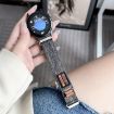 Kalebol 20mm Nylon Loop Fastener Denim Watch Band - Cement Yellow - 2
