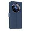 Realme 12+ 5G/12 4G/P1 Dark Blue Leather Phone Case with Hand Strap - 3