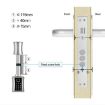 Smart Lock Cylinder 75+40mm - Fingerprint & Password for Office/Home - 3