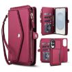 Samsung Galaxy S25 Edge 5G Red Leather Wallet Phone Case with Lanyard - 1