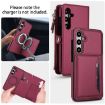 Samsung Galaxy S24+ 5G Red Leather Wallet Phone Case with Lanyard - 3