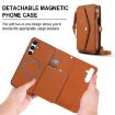 Samsung Galaxy S24+ 5G Wallet Case, Detachable Leather with Lanyard, Brown - 2