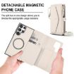 Samsung Galaxy S22 Ultra 5G Wallet Leather Phone Case with Lanyard White - 2