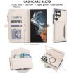 Samsung Galaxy S22 Ultra 5G Wallet Leather Phone Case with Lanyard White - 4