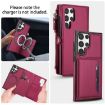 Samsung Galaxy S22 Ultra 5G Red Leather Wallet Case with Lanyard - 3