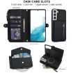Samsung Galaxy S22 5G Wallet Detachable Leather Case with Lanyard (Black) - 4