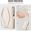 Samsung Galaxy S21 Ultra 5G Wallet Leather Phone Case with Lanyard White - 8