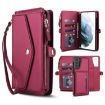Samsung Galaxy S21+ 5G Red Leather Wallet Phone Case with Lanyard - 1