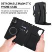 Samsung Galaxy A13 Wallet Case: Detachable Leather with Lanyard, Black - 2