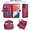 Samsung Galaxy A13 Wallet Case, Detachable Leather with Lanyard, Red - 4