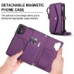 Samsung Galaxy A13 Wallet Case, Detachable Leather, Lanyard, Dark Purple - 2