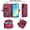 Samsung Galaxy A16 5G Red Leather Wallet Phone Case with Lanyard - 4
