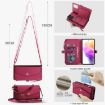 Samsung Galaxy A33 5G Red Leather Wallet Phone Case with Lanyard - 7