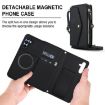 Samsung Galaxy A35 5G Wallet Detachable Leather Case with Lanyard - Black - 2
