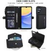 Samsung Galaxy A35 5G Wallet Detachable Leather Case with Lanyard - Black - 4