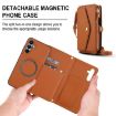 Samsung Galaxy A35 5G Wallet Detachable Leather Case with Lanyard Brown - 2