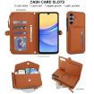 Samsung Galaxy A35 5G Wallet Detachable Leather Case with Lanyard Brown - 4