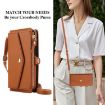 Samsung Galaxy A35 5G Wallet Detachable Leather Case with Lanyard Brown - 6