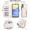 Samsung Galaxy A55 5G Wallet Detachable Leather Case with Lanyard White - 4