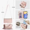 Samsung Galaxy A55 5G Wallet Case, Detachable Leather, Lanyard, Rose Gold - 7