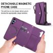 Samsung Galaxy A55 5G Wallet Leather Phone Case with Lanyard, Purple - 2