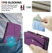 Samsung Galaxy A55 5G Wallet Leather Phone Case with Lanyard, Purple - 5