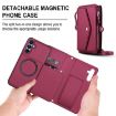 Samsung Galaxy A56 5G Red Leather Wallet Phone Case with Lanyard - 2