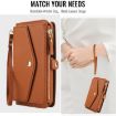 Samsung Galaxy A56 5G Wallet Leather Phone Case with Lanyard - Brown - 8