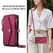 Samsung Galaxy A72 5G Red Leather Wallet Phone Case with Lanyard - 6