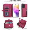 Samsung Galaxy A73 5G Red Leather Wallet Case with Lanyard - 4
