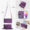 Samsung Galaxy A73 5G Wallet Detachable Leather Case with Lanyard, Purple - 7