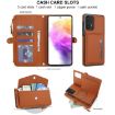 Samsung Galaxy A73 5G Wallet Detachable Leather Case with Lanyard Brown - 4