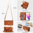 Samsung Galaxy A73 5G Wallet Detachable Leather Case with Lanyard Brown - 7
