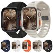 Apple Watch 40mm/41mm Orange Wave Texture Silicone Band + TPU Case - 2
