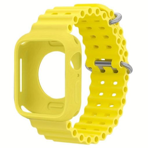 Apple Watch Series 10 42mm Yellow Ocean Silicone Band & Case - 1
