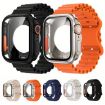 Apple Watch 44mm/45mm Ocean Silicone Band with Case - Black - 2