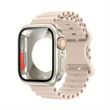 Apple Watch 44mm/45mm Ocean Silicone Band & Case - Starlight - 1