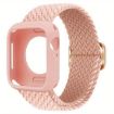 Apple Watch Series 10 46mm Pink Nylon Band with Silicone Case - 1