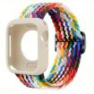 Apple Watch Series 10 42mm Nylon Band & Silicone Case (Rainbow) - 1