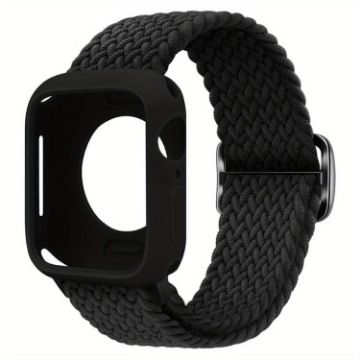 Apple Watch 40mm/41mm Nylon Band with Silicone Case - Black - 1
