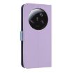 Xiaomi 13 Ultra Purple Metal Bow Leather Phone Case with Hand Strap - 3