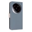 Xiaomi 14 Ultra Light Blue Metal Bow Leather Phone Case with Strap - 3