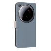 Xiaomi 15 Ultra Light Blue Metal Bow Leather Phone Case with Strap - 3
