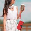 Xiaomi 14T Red Metal Bow Leather Phone Case with Hand Strap - 7